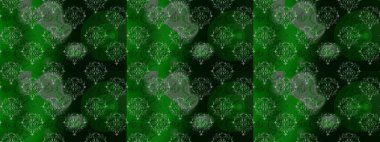 Anti-stres için soyut örnek sayfası. Raster illüstrasyonu. Yeşil, mavi ve siyah renklerde.