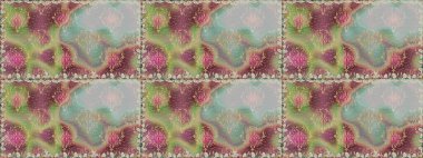 Kusursuz çiçek deseni. Güzel kumaş deseni. Asya tekstil tarzında. Raster illüstrasyonu. Renkli Bahar Temalı Kusursuz Arkaplan. Düz Çiçek Elementleri Tasarımı.