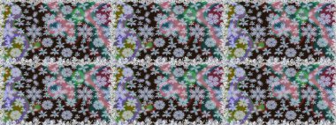 Kumaş desenli papatya çiçeği detayı. Tarafsız renklerde çiçekler.