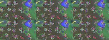 Anti-stres için soyut örnek sayfası. Raster illüstrasyonu. Yeşil, gri ve mavi renklerde.