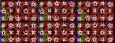 Kahverengi, nötr ve altın elementli kırmızı renkler üzerine çizim. Altın şablonu çiz. Raster doğulu süsü.