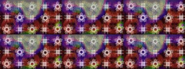 Kahverengi, nötr ve mor renklerdeki altın desenli altın elementler. Süslü raster dekorasyonu. Barok biçiminde duvar kağıdı tasarımı için şablon çizimi arkaplanı.