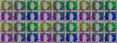 Hediye ambalaj kağıdı, tebrik kartları, posterler ve pankart tasarımı. Raster düz çiçekleri pürüzsüz desen. Yeşil renkte çiçekler.