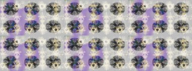 Tarafsız, gri ve menekşe rengi kar taneleri. Sanat terapisi tarzı zen çizim için. El çizimi, dövme stili, kumaş tasarımı ve Raster illüstrasyonunda kartlar..