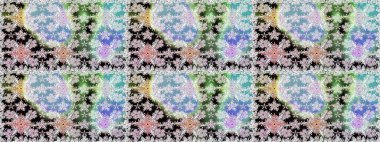 Çiçek deseni. Düz Çiçek Elementleri Tasarımı. Renkli Bahar Temalı Kusursuz Arkaplan. Raster pürüzsüz Güzel kumaş deseni.