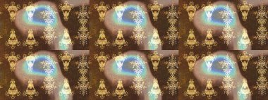 Kahverengi, bej ve nötr renkli çiçekler suluboya tarzında. Raster illüstrasyonunda çiçek deseni çizimi.