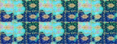 Damask eskiz süsü. Klasik oryantal desen mavi renkten üstündür. Geleneksel raster ve altın desen.