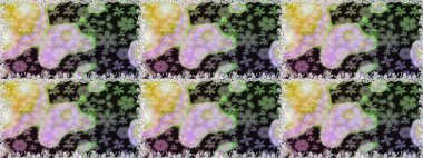 El çizimi. Suluboya çizimi. Gri renkli çiçekler. Çiçeklerle kusursuz desen.