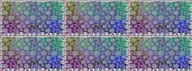 Art Inspi tarzı çiçekler ve arka plan bırakıyor. Raster deseni. Karalama çiçekleri kusursuz desen. El çizimi desen.