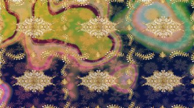 Paisley 'ler zarif çiçek desenli eskiz arka plan duvar kâğıdı resimleriyle klasik stil, güzel 3D çizgili sanat eseri ve bej desenli çiçek yaprakları ve süslemeleri..