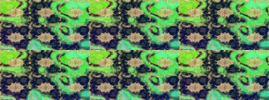 Altın elementlerle yeşil renklerde altın desen. Raster oryantal süs. Altın deseni çiz.