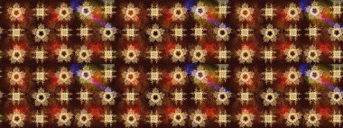 Renkli elementlerle Raster ilginç desen