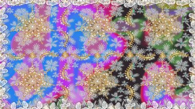 Kusursuz kıvırcık saçlar. Doğulu stil, altın elementli gri renkli altın desenli arabesk yapar. Raster altın desen.