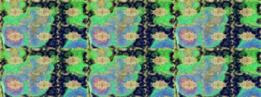 Klasik Raster Golden eskiz kalıbı. Çiçek süsü kumaş deseni, cam, çiçek desenli metal altın elementli yeşil renkte.