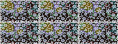 Doodle unsurları. Sorunsuz çiçek deseni kaydırma kağıt, davet, el ilanı, afiş veya Web sitesi Web sitesi arka plan duvar kağıdı için kullanılabilir. Elle çizilmiş Raster illüstrasyon.