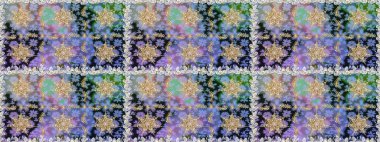 Klasik raster şablonu. Tekrarlayan elementlerle kusursuz soyut arkaplan. Gri ve altın desenli.