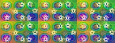 Kar taneleri arka planda. Raster illüstrasyonu. Arkaplanda soyut kar taneleri olan düz tasarım. Kar tanesi süsleme deseni. Kar taneleri deseni.