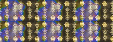 Kahverengi, gri ve mor renkte kar tanelerinden oluşan kış deseni. Düz yatıyordu. Raster illüstrasyonu. Kış konsepti.