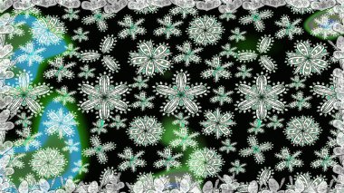 Yumuşak, bahar çiçekleri siyah renklerde. Raster illüstrasyonu. Raster çiçek desenli ve çiçekli..