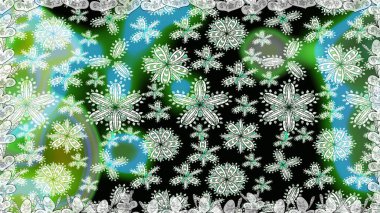 Vadinin yeşil renkli çiçekleri. Çiçeksiz desenlerin çizimi.