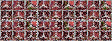 Kahverengi renkli çiçekler. Hediye ambalaj kağıdı, tebrik kartları, posterler ve pankart tasarımı. Raster düz çiçekleri pürüzsüz desen.