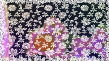 Elle boyanmış suluboya, dikişsiz çiçekler ve bitkiler. Gri renkli çiçekler.