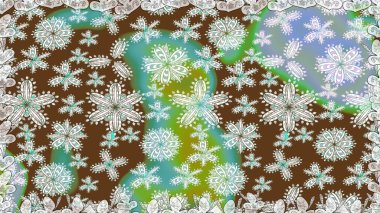 Tekstil için dikişsiz suluboya desen. Elle çizilmiş çiçek deseni (fayans). Şirin çiçekli, desenli, kahverengi desenli..