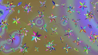 Raster düz çiçek çizim deseni. Tarafsız renklerde çiçekler. Tasarım hediye paketi, tebrik kartları, posterler ve afiş tasarımı.