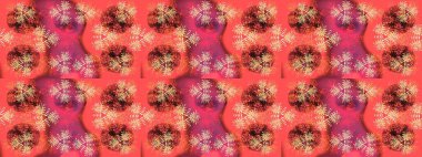 Son moda kar taneleri ve elementler onun kartlarını gösteriyor. Modern tasarım posteri, kapak, pembe, kırmızı ve turuncu renkli kart tasarımı. Kar taneleri tasarımı. Retro biçim dokusu, şablon kış elementleri.