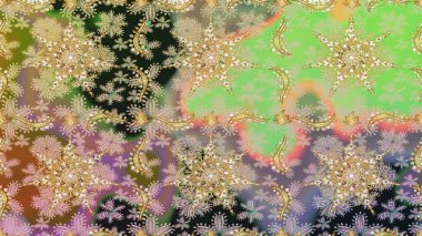 Klasik klasik klasik arka plan. Kusursuz klasik raster nötr ve altın desenli. Geleneksel oryantasyon süsü.