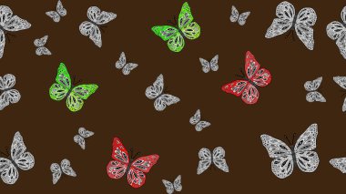 Renk çizimi kalıbı. Mistik, semboller. Tekrarlanan karalamalar. Mor arkaplanda el çizimi.