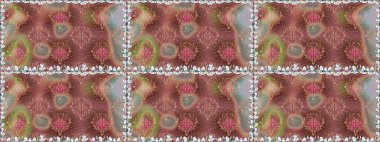 Doodle çiçekler ve dalları, otlar ve çiçekler. Elle çizilmiş. Raster resim. Güzel kumaş deseni.