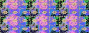 Mor renklerde altın element. Antika altın tekrarlanabilir duvar kağıdı. Barok tarzında altın çiçek süsü. Damask çizim şablonu yineleniyor.