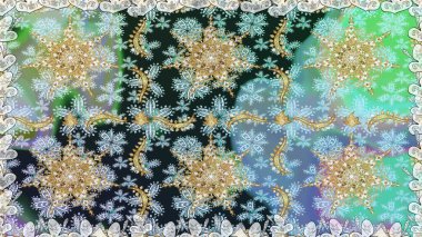 Damask pürüzsüz yineleme kalıbı. Tarafsız renklerde altın element. Antika altın tekrarlanabilir duvar kağıdı. Barok tarzında altın çiçekli süs..