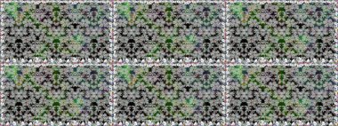 Raster illüstrasyonunda kusursuz çiçek deseni. Gri renkli çiçekler.