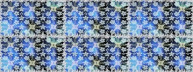 Vadinin mavi renkli çiçekleri. Raster dikişsiz çiçek deseni.