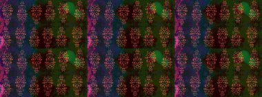 Süslü kumaş deseni. Raster deseni. Çiçekli çiçek deseni, suluboya..