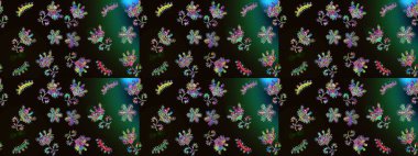 Şatafatlı bahar bahçesi dokusu. Çiçek deseni. Raster illüstrasyonu. Çiçek çizimi arkaplanı.