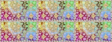 Geleneksel klasik altın desen. Altın elementlerle nötr renklerde altın desen. Raster oryantal süs. Barok tarzında kusursuz bir doğulu süsü..