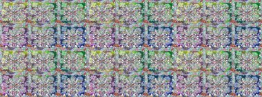 Modern çiçek arkaplanı. Halk tarzı. Rengarenk çiçekleri ve doğal renklerde yaprakları olan harika, pürüzsüz çiçek deseni. Moda baskıları için zarif bir şablon.