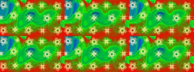 Renkli elementlerle Raster ilginç desen