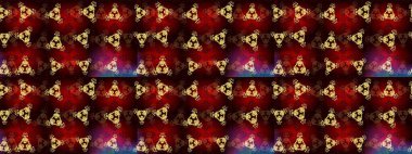 Renkli elementlerle Raster ilginç desen