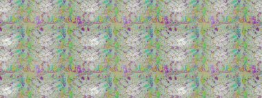 Raster illüstrasyonundaki çiçek desenli çizim. Tarafsız, gri ve yeşil renkte çiçekler.