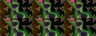 Renkli elementlerle Raster ilginç desen