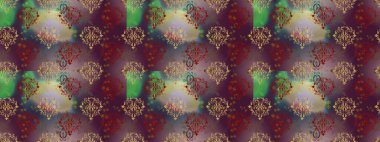 Sorunsuz çiçek deseni kaydırma kağıt, davet, el ilanı, afiş veya Web sitesi Web sitesi arka plan duvar kağıdı için kullanılabilir. Elle çizilmiş Raster resim. Parlak unsurları.