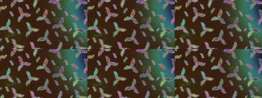 Renkli elementlerle Raster ilginç desen