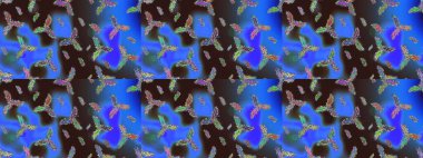 Raster kar taneleri arka planda. Kar taneleri deseni. Raster illüstrasyonu. Kar tanesi rengarenk desen. Soyut kar taneleri arkaplanda izole edilmiş düz tasarım.