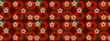 Kar tanesi süsleme deseni. Kar taneleri arka planda. Renkli arka planda izole edilmiş kar tanelerinin düz tasarımı. Kar taneleri deseni. Raster illüstrasyonu.