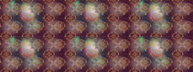 Tişörtsüz arka plan deseni. Tropik çiçekler. Çiçekler kahverengi, mor ve gri renklerde.