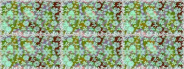 Renkli Bahar Temalı Kusursuz Arkaplan. Düz Çiçek Elementleri Tasarımı. Tarafsız renklerde çiçekler. Raster illüstrasyonunda kusursuz çiçek deseni.